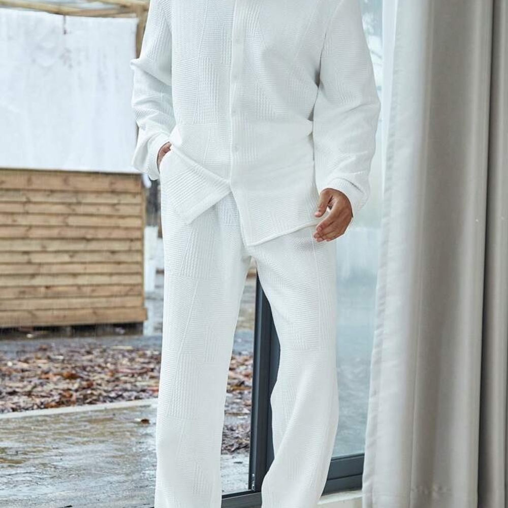 Boohoo White Dress Pants High-Waisted Wide-Leg